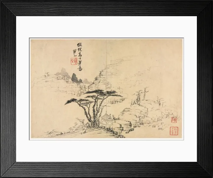 Framed Print : Landscapes in Various Styles after Old Masters, 1690. Creator: Mei Qing (Chinese, 1623-1697) Framed Print : Landscapes in Various Styles after Old Masters, 1690. Creator: Mei Qing (Chinese, 1623-1697)