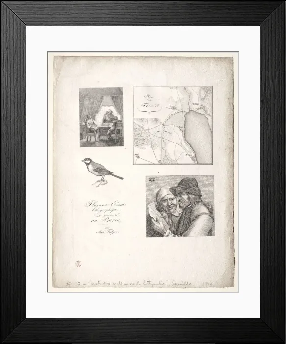 Framed Print : Lart de la litographie: Four Subjects after Falger. Creator: Alois Senefelder (German, 1771-1834) Framed Print : Lart de la litographie: Four Subjects after Falger. Creator: Alois Senefelder (German, 1771-1834)