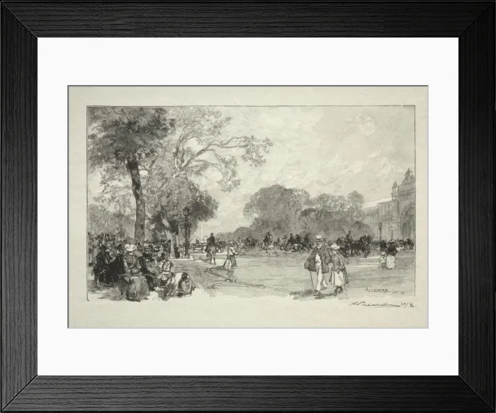 Framed Print : LAvenue des Champs Elysees. Creator: Auguste Louis Lepere (French, 1849-1918) Framed Print : LAvenue des Champs Elysees. Creator: Auguste Louis Lepere (French, 1849-1918)