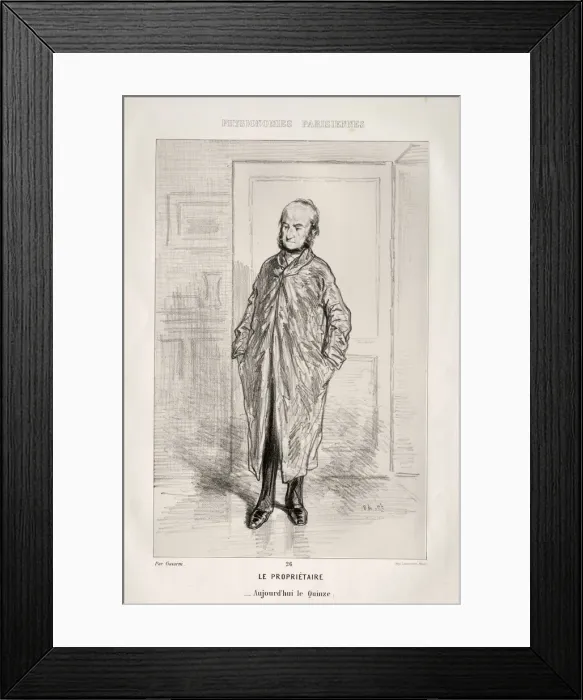 Framed Print : Le Proprietaire. Creator: Paul Gavarni (French, 1804-1866) Framed Print : Le Proprietaire. Creator: Paul Gavarni (French, 1804-1866)