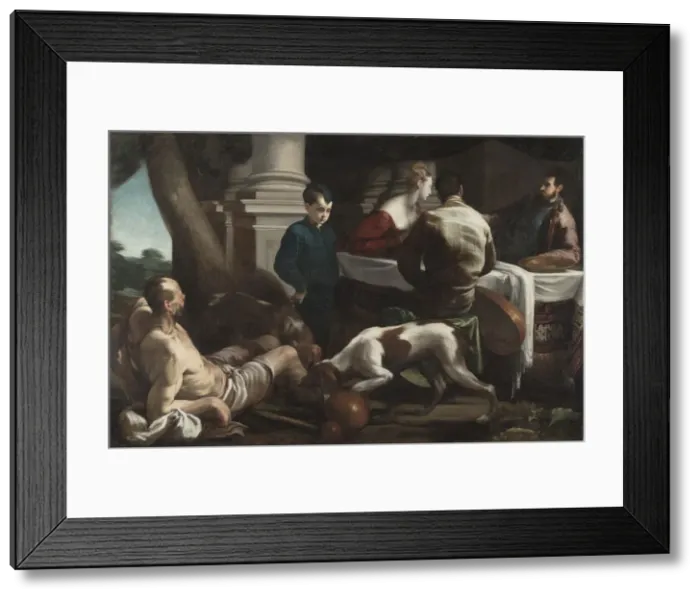 Framed Print : Lazarus and the Rich Man, c. 1550. Creator: Jacopo Bassano (Italian, ca. 1510-1592) Framed Print : Lazarus and the Rich Man, c. 1550. Creator: Jacopo Bassano (Italian, ca. 1510-1592)