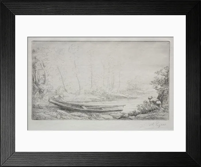 Framed Print : Le Depart pour le peche, dans les brumes. Creator: Alphonse Legros (French, 1837-1911) Framed Print : Le Depart pour le peche, dans les brumes. Creator: Alphonse Legros (French, 1837-1911)