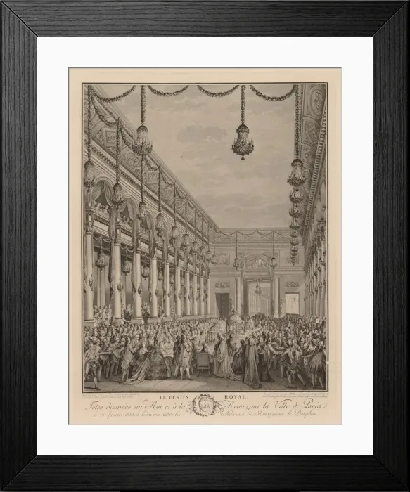Framed Print : Le festin royal a lHotel de Ville, le 21 janvier 1782 Framed Print : Le festin royal a lHotel de Ville, le 21 janvier 1782
