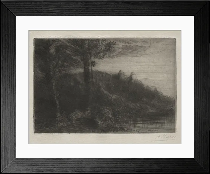 Framed Print : Le Petit Pont. Creator: Alphonse Legros (French, 1837-1911) Framed Print : Le Petit Pont. Creator: Alphonse Legros (French, 1837-1911)
