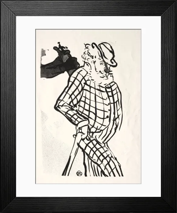 Framed Print : Le Cafe-concert: Chanteur Americain, 1893. Creator: Henri de Toulouse-Lautrec (French Framed Print : Le Cafe-concert: Chanteur Americain, 1893. Creator: Henri de Toulouse-Lautrec (French