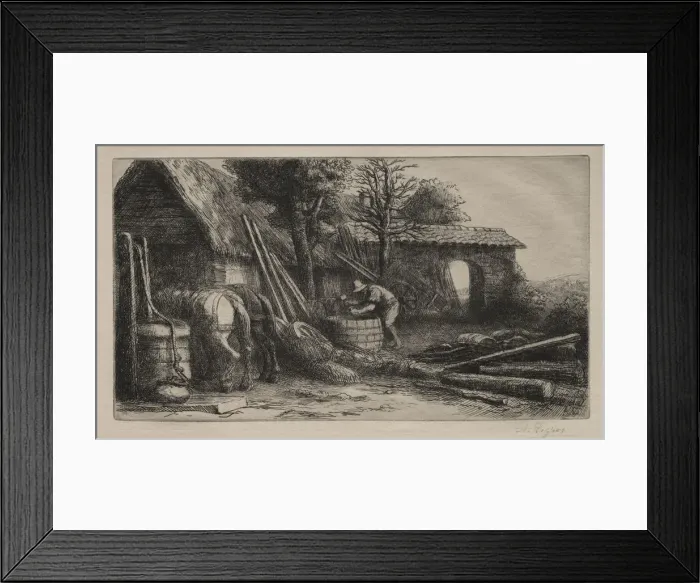 Framed Print : Le Tonnelier. Creator: Alphonse Legros (French, 1837-1911) Framed Print : Le Tonnelier. Creator: Alphonse Legros (French, 1837-1911)