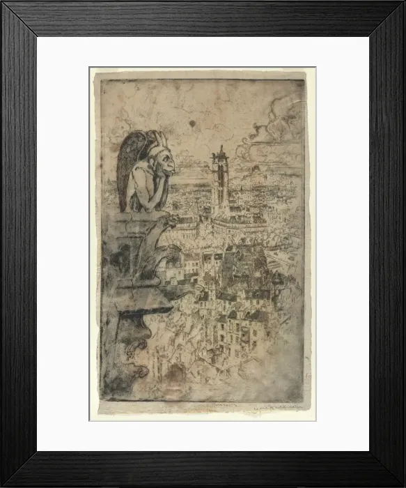 Framed Print : Le Stryge, 1893. Creator: Joseph Pennell (American, 1857-1926) Framed Print : Le Stryge, 1893. Creator: Joseph Pennell (American, 1857-1926)