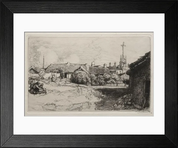 Framed Print : Le Calvaire, St. Jean-de-Mont, 1909. Creator: Auguste Louis Lepere (French, 1849-1918) Framed Print : Le Calvaire, St. Jean-de-Mont, 1909. Creator: Auguste Louis Lepere (French, 1849-1918)
