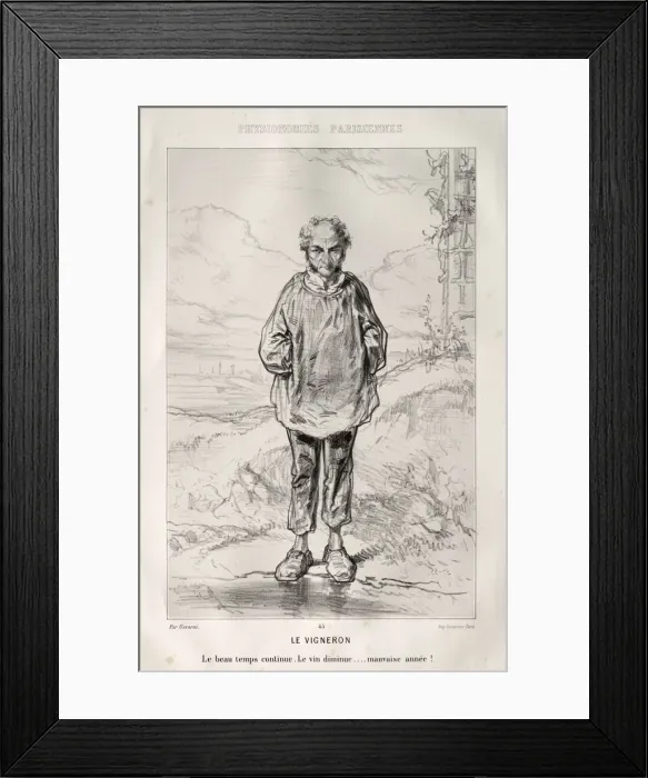 Framed Print : Le Vigneron. Creator: Paul Gavarni (French, 1804-1866) Framed Print : Le Vigneron. Creator: Paul Gavarni (French, 1804-1866)