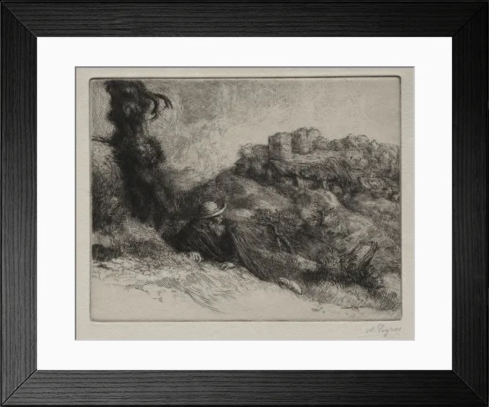 Framed Print : Le Chateaux des Revenants. Creator: Alphonse Legros (French, 1837-1911) Framed Print : Le Chateaux des Revenants. Creator: Alphonse Legros (French, 1837-1911)