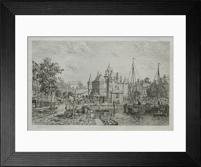 Framed Print : Le Haag a Amsterdam. Creator: Maxime Lalanne (French, 1827-1886) Framed Print : Le Haag a Amsterdam. Creator: Maxime Lalanne (French, 1827-1886)