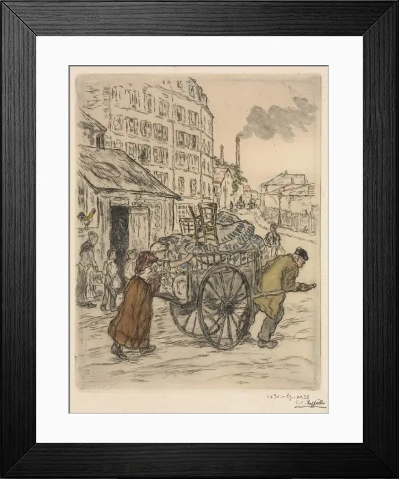 Framed Print : Le Demenagement, 1894. Creator: Jean-Francois Raffaelli (French, 1850-1924) Framed Print : Le Demenagement, 1894. Creator: Jean-Francois Raffaelli (French, 1850-1924)