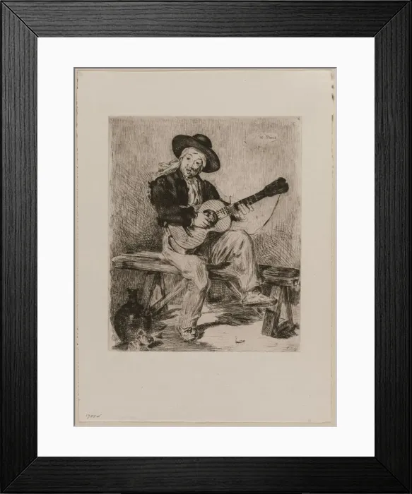 Framed Print : Le Guitarrero, 1861. Creator: Edouard Manet (French, 1832-1883) Framed Print : Le Guitarrero, 1861. Creator: Edouard Manet (French, 1832-1883)
