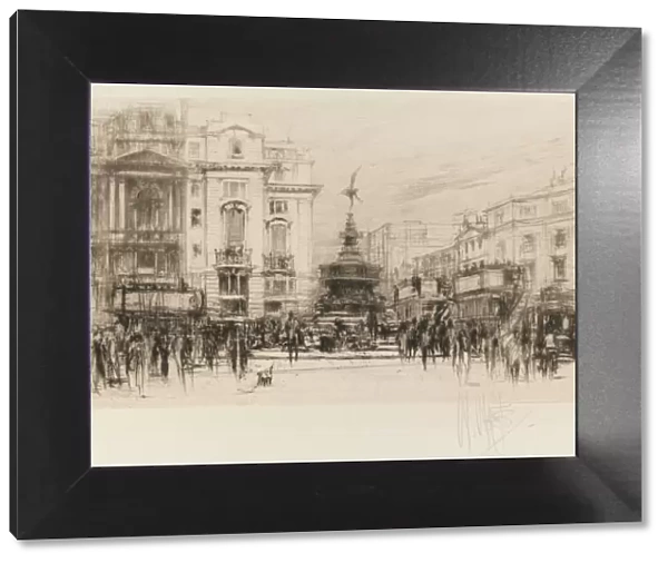 London Set: Piccadilly Circus (with Criterion Theatre), 1924. Creator: William Walcot (British