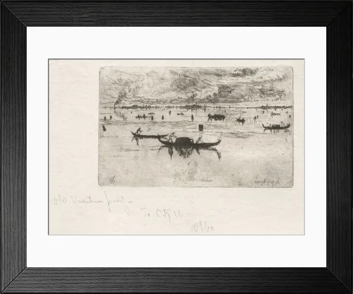 Framed Print : Looking toward the Salute, Venice, 1880. Creator: Otto H. Bacher (American, 1856-1909) Framed Print : Looking toward the Salute, Venice, 1880. Creator: Otto H. Bacher (American, 1856-1909)