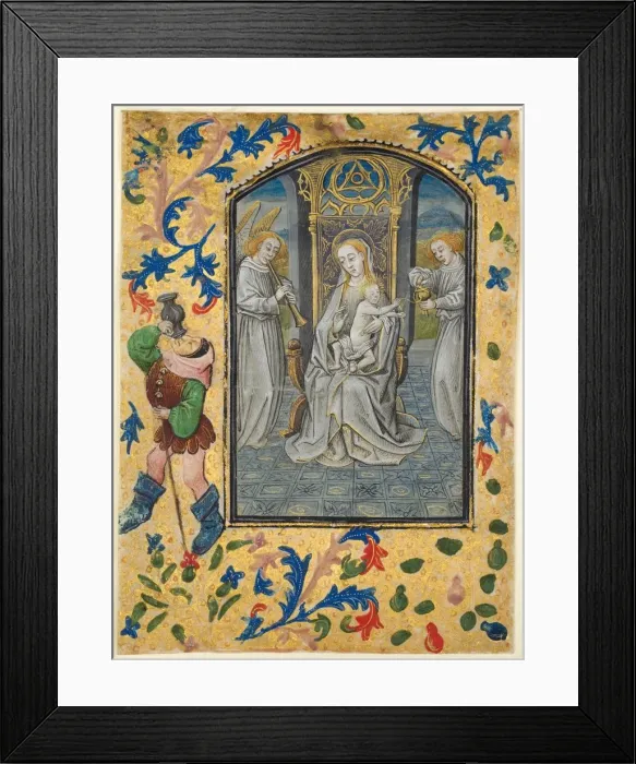 Framed Print : Leaf from a Book of Hours: Presentation in the Temple, c. 1470-1480. Creator: Guillaume Vrelant Framed Print : Leaf from a Book of Hours: Presentation in the Temple, c. 1470-1480. Creator: Guillaume Vrelant
