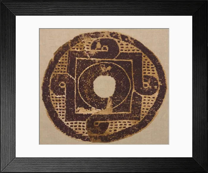 Framed Print : Looped Roundel from a Blanket or Cover, 300s-400s. Creator: Unknown Framed Print : Looped Roundel from a Blanket or Cover, 300s-400s. Creator: Unknown