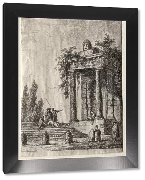 Les Soirees de Rome: The Stairs, 1763. Creator: Hubert Robert (French, 1733-1808)