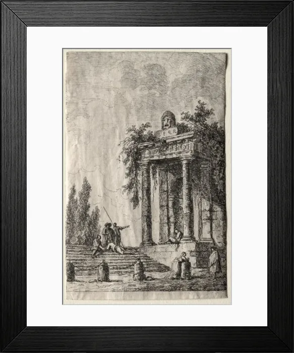 Framed Print : Les Soirees de Rome: The Stairs, 1763. Creator: Hubert Robert (French, 1733-1808) Framed Print : Les Soirees de Rome: The Stairs, 1763. Creator: Hubert Robert (French, 1733-1808)