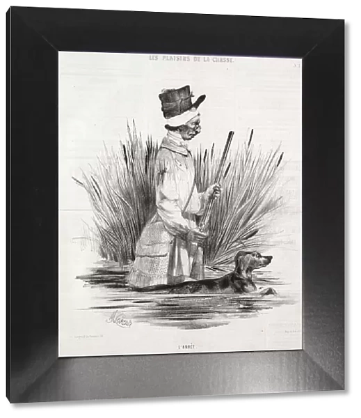 Les Plaisirs de la chasse: LArret, 1842. Creator: Alade Joseph Lorentz (French