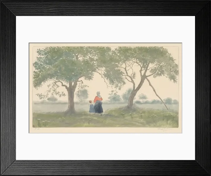Framed Print : Les Pommiers, 1902. Creator: Eugene Delatre (French, 1864-1938) Framed Print : Les Pommiers, 1902. Creator: Eugene Delatre (French, 1864-1938)