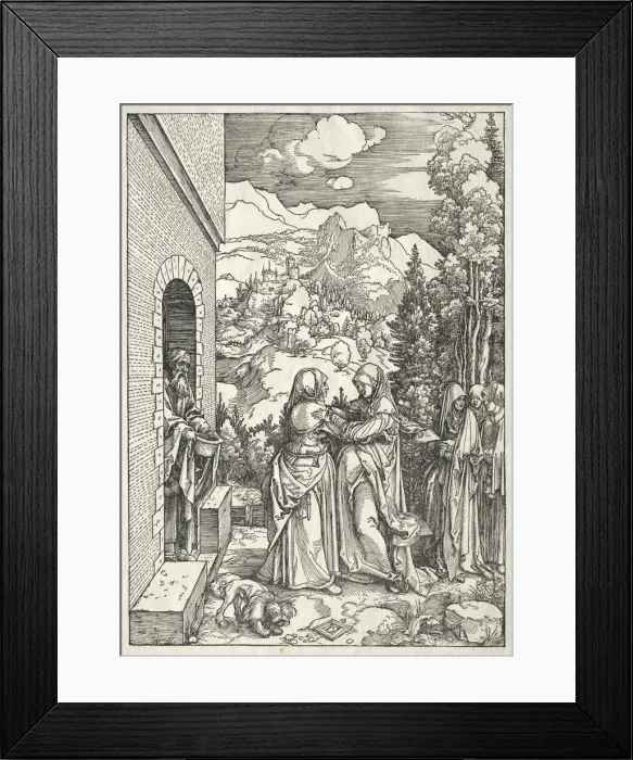 Framed Print : Life of the Virgin: The Visitation, 1504-1505. Creator: Albrecht Dürer (German, 1471-1528) Framed Print : Life of the Virgin: The Visitation, 1504-1505. Creator: Albrecht Dürer (German, 1471-1528)