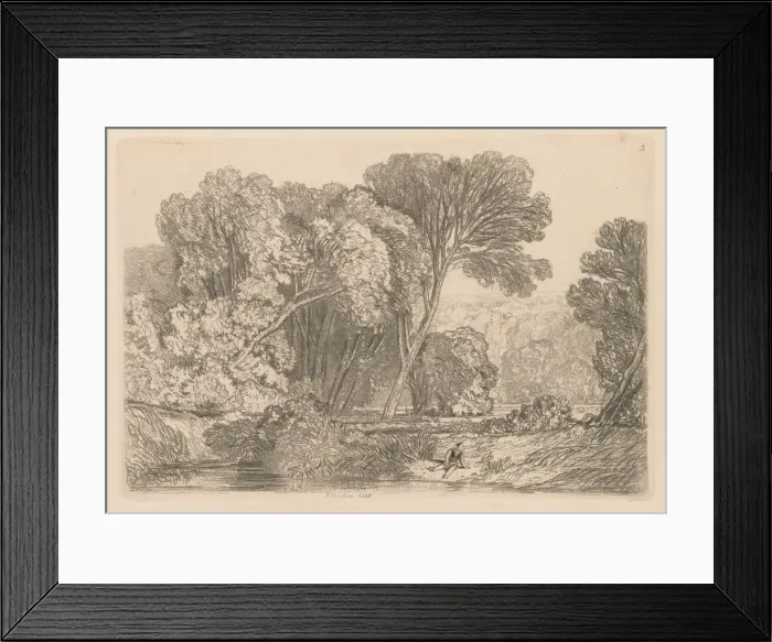 Framed Print : Liber Studiorum: Plate 5, Walsingham, Norfolk, 1838. Creator: John Sell Cotman (British Framed Print : Liber Studiorum: Plate 5, Walsingham, Norfolk, 1838. Creator: John Sell Cotman (British