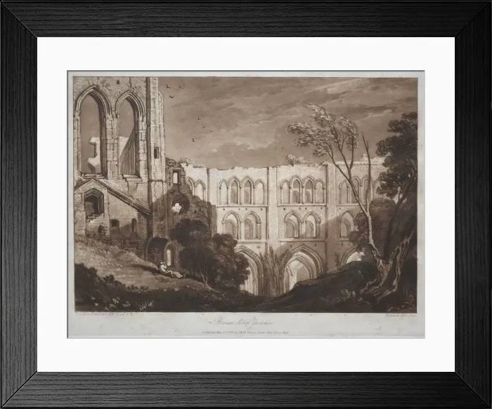 Framed Print : Liber Studiorum: Rivaux Abbey, Yorkshire. Creator: Joseph Mallord William Turner (British Framed Print : Liber Studiorum: Rivaux Abbey, Yorkshire. Creator: Joseph Mallord William Turner (British