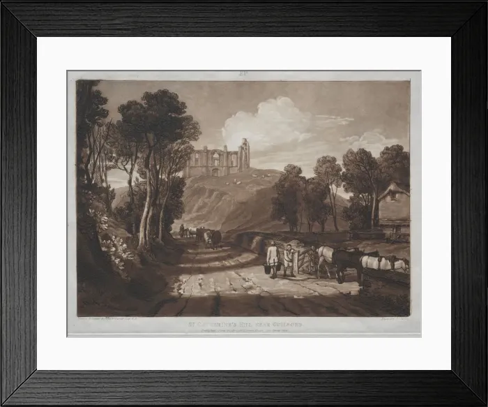 Framed Print : Liber Studiorum: St. Catherines Hill, near Guilford. Creator: Joseph Mallord William Turner Framed Print : Liber Studiorum: St. Catherines Hill, near Guilford. Creator: Joseph Mallord William Turner