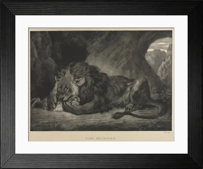 Framed Print : Lion de lAtlas, 1829. Creator: Eugene Delacroix (French, 1798-1863) Framed Print : Lion de lAtlas, 1829. Creator: Eugene Delacroix (French, 1798-1863)