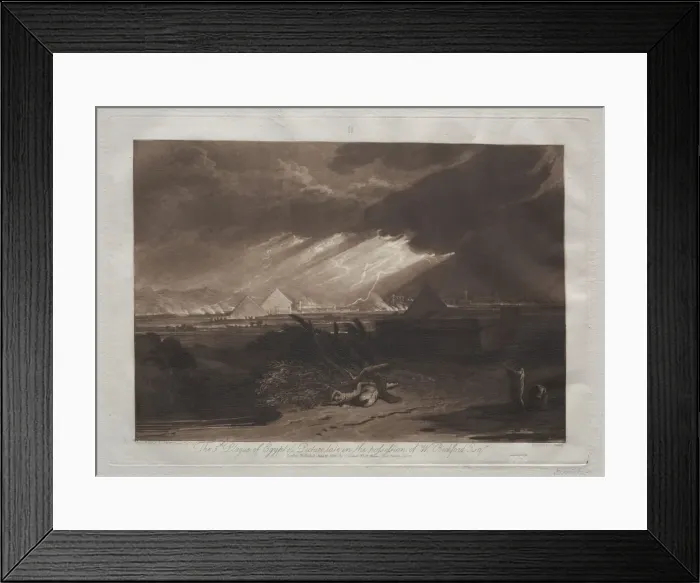 Framed Print : Liber Studiorum: The Fifth Plague of Egypt. Creator: Joseph Mallord William Turner (British Framed Print : Liber Studiorum: The Fifth Plague of Egypt. Creator: Joseph Mallord William Turner (British