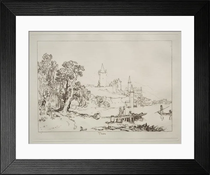 Framed Print : Liber Studiorum: Ville de Thun, Switzerland. Creator: Joseph Mallord William Turner (British Framed Print : Liber Studiorum: Ville de Thun, Switzerland. Creator: Joseph Mallord William Turner (British