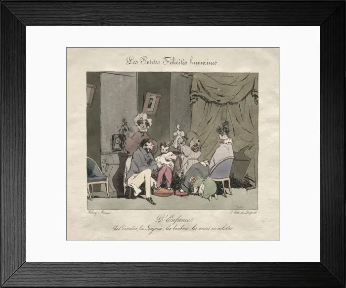 Framed Print : Little Human Felicities: Childhood. Creator: Henry Bonaventure Monnier (French, 1805-1877) Framed Print : Little Human Felicities: Childhood. Creator: Henry Bonaventure Monnier (French, 1805-1877)