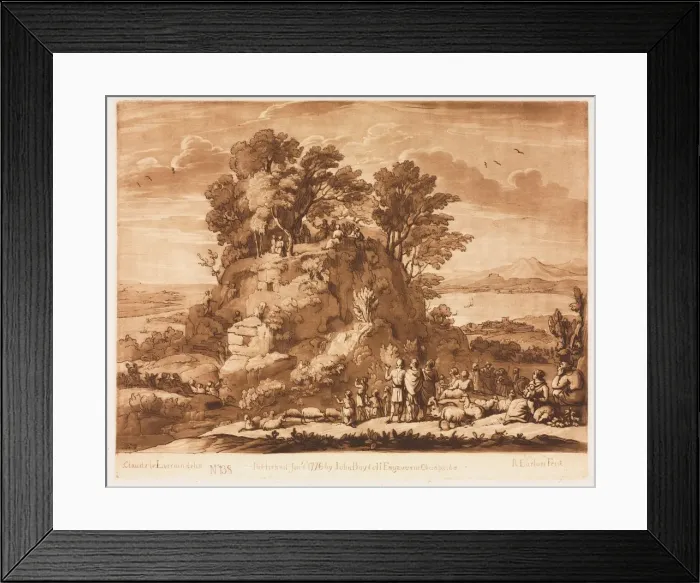 Framed Print : Liber Veritatis: No. 138, A View of the Sea, with Christ Preaching on the Mount Framed Print : Liber Veritatis: No. 138, A View of the Sea, with Christ Preaching on the Mount