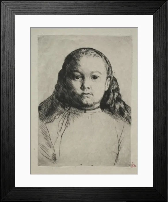 Framed Print : Little Marie. Creator: Alphonse Legros (French, 1837-1911) Framed Print : Little Marie. Creator: Alphonse Legros (French, 1837-1911)