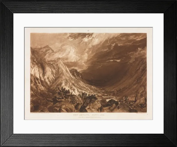 Framed Print : Liber Studorium: Ben Arthur, Scotland, c. 1818. Creator: Thomas Guff Lupton (British, 1791-1873) Framed Print : Liber Studorium: Ben Arthur, Scotland, c. 1818. Creator: Thomas Guff Lupton (British, 1791-1873)
