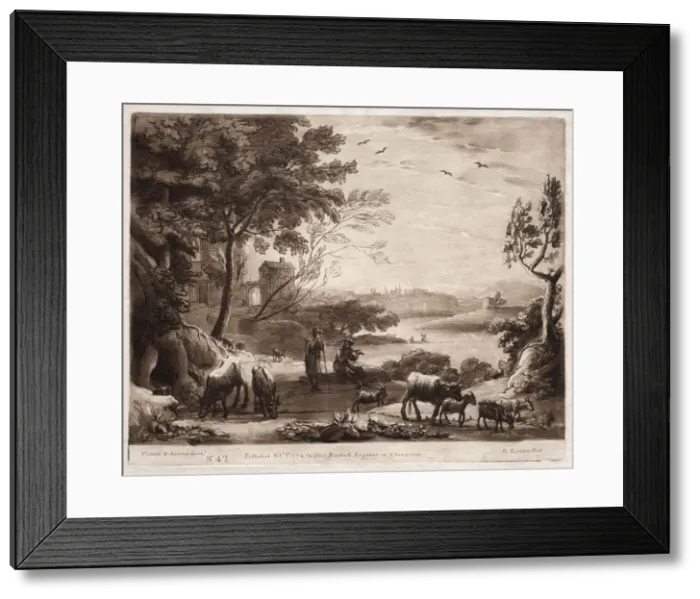 Framed Print : Liber Veritatis: No. 42, A River Landscape with a Shepherd and Shepherdess... 1774 Framed Print : Liber Veritatis: No. 42, A River Landscape with a Shepherd and Shepherdess... 1774