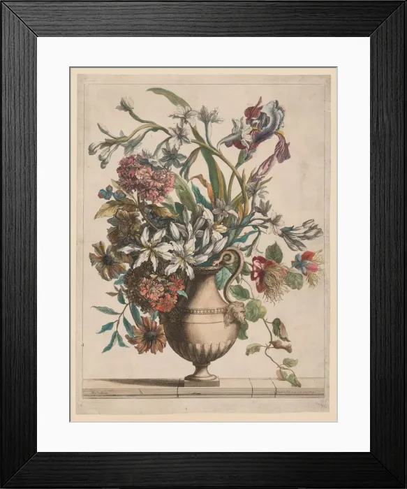 Framed Print : Liure de Toutes Sortes de fleurs dapres nature: Vase of Flowers Framed Print : Liure de Toutes Sortes de fleurs dapres nature: Vase of Flowers