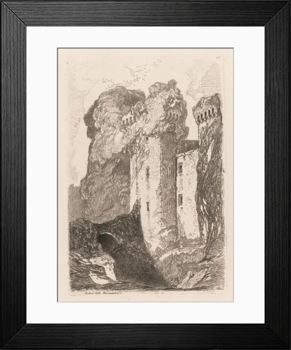 Framed Print : Liber Studiorium: Ragland Castle, Monmouhshire, 1838. Creator: John Sell Cotman (British Framed Print : Liber Studiorium: Ragland Castle, Monmouhshire, 1838. Creator: John Sell Cotman (British