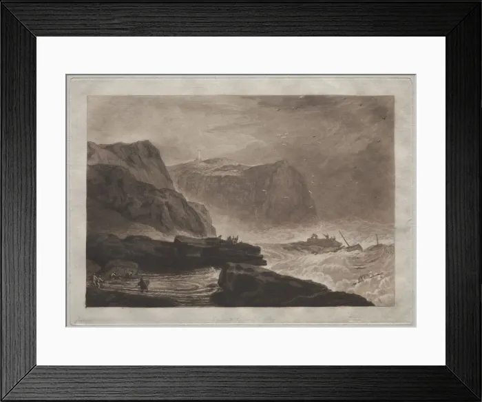 Framed Print : Liber Studiorum: Coast of Yorkshire, near Whitby. Creator: Joseph Mallord William Turner (British Framed Print : Liber Studiorum: Coast of Yorkshire, near Whitby. Creator: Joseph Mallord William Turner (British