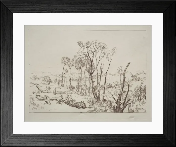 Framed Print : Liber Studiorum: Crowhurst, Sussex. Creator: Joseph Mallord William Turner (British, 1775-1851) Framed Print : Liber Studiorum: Crowhurst, Sussex. Creator: Joseph Mallord William Turner (British, 1775-1851)