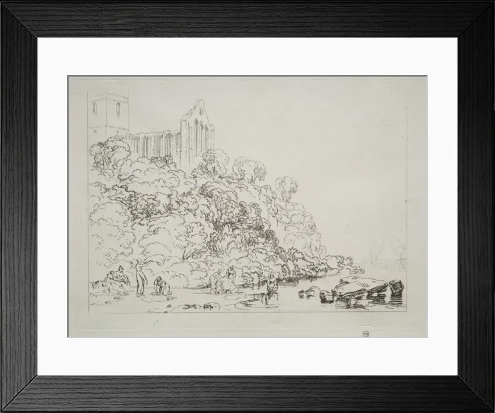 Framed Print : Liber Studiorum: Dumblain Abbey, Scotland. Creator: Joseph Mallord William Turner (British Framed Print : Liber Studiorum: Dumblain Abbey, Scotland. Creator: Joseph Mallord William Turner (British