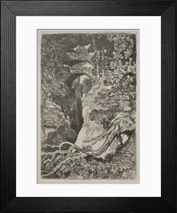 Framed Print : Liber Studiorum: Devils Bridge, Cardiganshire, 1838. Creator: John Sell Cotman (British Framed Print : Liber Studiorum: Devils Bridge, Cardiganshire, 1838. Creator: John Sell Cotman (British