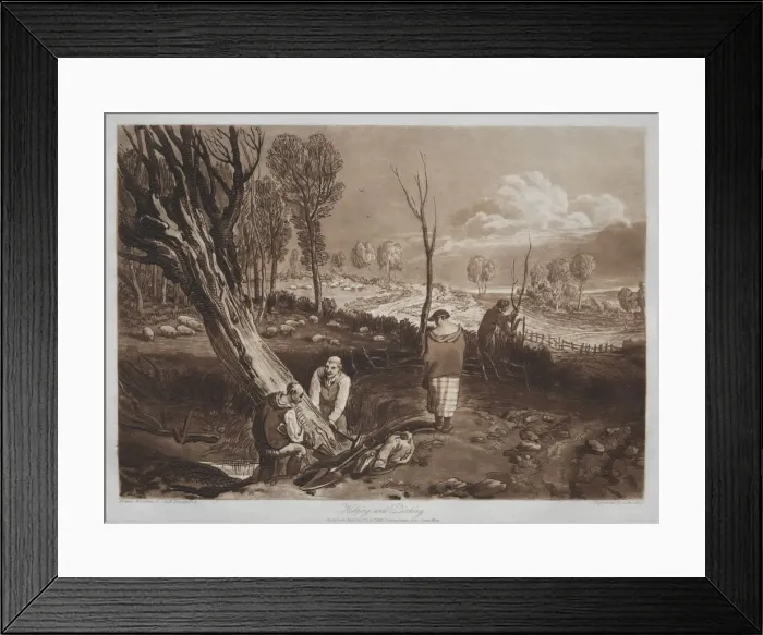 Framed Print : Liber Studiorum: Hedging and Ditching. Creator: Joseph Mallord William Turner (British, 1775-1851) Framed Print : Liber Studiorum: Hedging and Ditching. Creator: Joseph Mallord William Turner (British, 1775-1851)