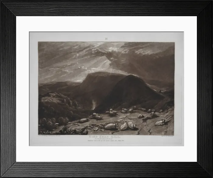 Framed Print : Liber Studiorum: Hind Head Hill on the Portsmouth Road. Creator: Joseph Mallord William Turner Framed Print : Liber Studiorum: Hind Head Hill on the Portsmouth Road. Creator: Joseph Mallord William Turner