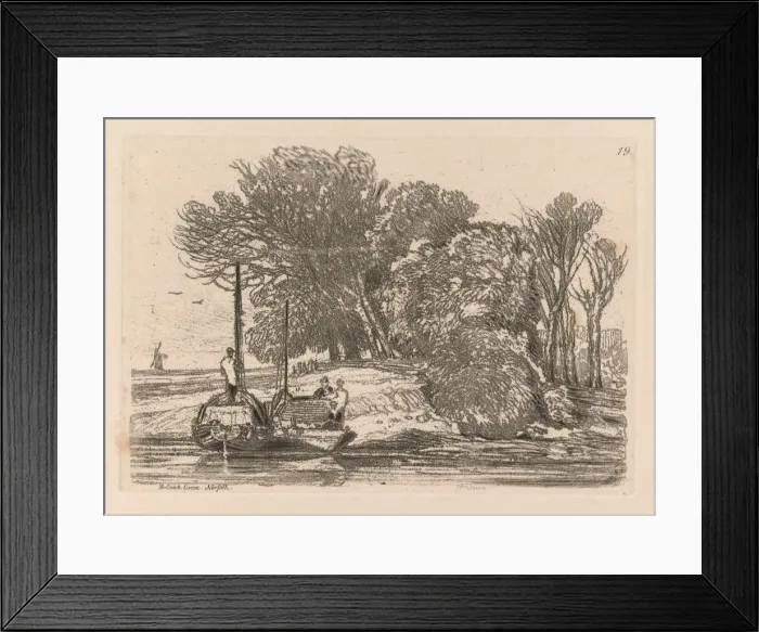 Framed Print : Liber Studiorum: Plate 19, Postwick Grove, Norfolk, 1838. Creator: John Sell Cotman (British Framed Print : Liber Studiorum: Plate 19, Postwick Grove, Norfolk, 1838. Creator: John Sell Cotman (British