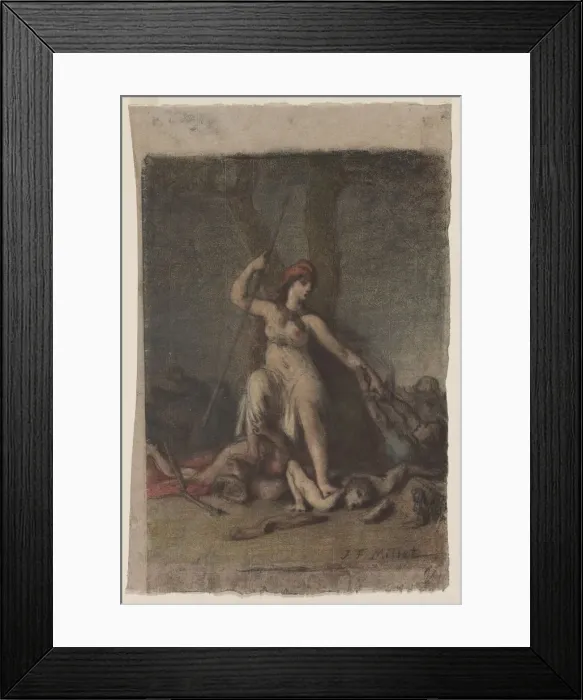 Framed Print : Liberty, probably 1848. Creator: Jean-Francois Millet (French, 1814-1875) Framed Print : Liberty, probably 1848. Creator: Jean-Francois Millet (French, 1814-1875)