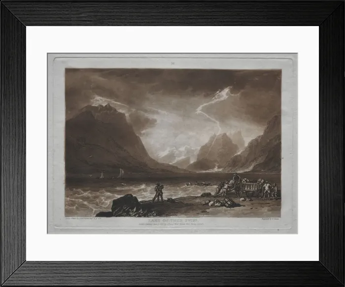 Framed Print : Liber Studiorum: Lake of Thun, Swiss. Creator: Joseph Mallord William Turner (British, 1775-1851) Framed Print : Liber Studiorum: Lake of Thun, Swiss. Creator: Joseph Mallord William Turner (British, 1775-1851)