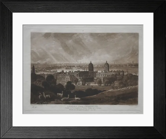 Framed Print : Liber Studiorum: London from Greenwich. Creator: Joseph Mallord William Turner (British Framed Print : Liber Studiorum: London from Greenwich. Creator: Joseph Mallord William Turner (British