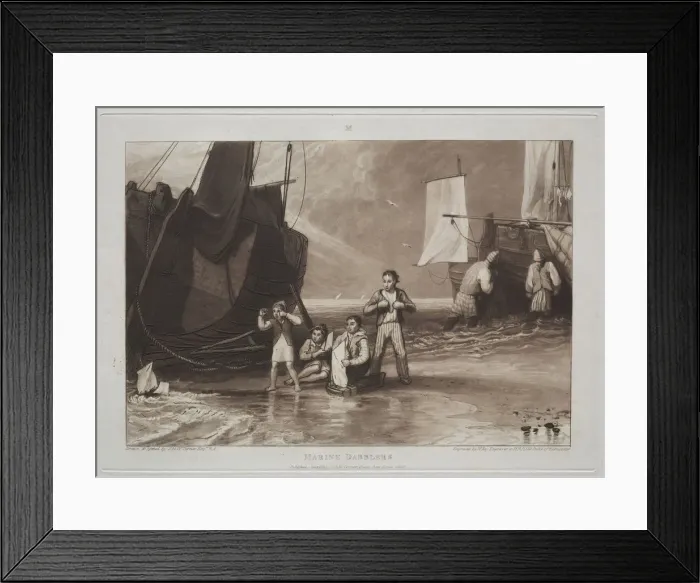 Framed Print : Liber Studiorum: Marine Dabblers. Creator: Joseph Mallord William Turner (British, 1775-1851) Framed Print : Liber Studiorum: Marine Dabblers. Creator: Joseph Mallord William Turner (British, 1775-1851)